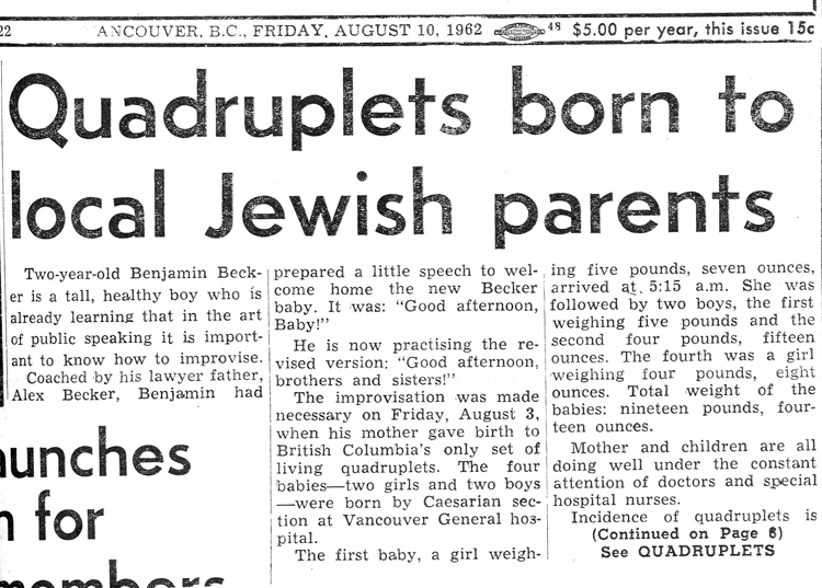 JWB 1962_article on Becker babies